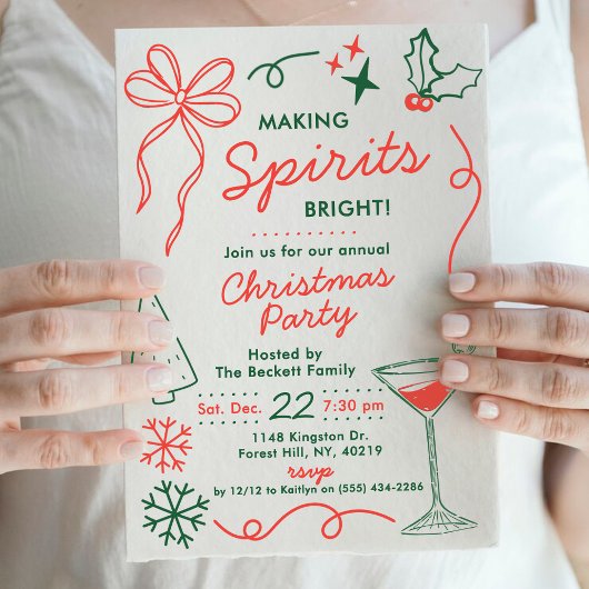 Making Spirits Bright | Festliche Cocktailparty Einladung