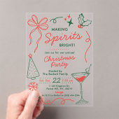Making Spirits Bright | Festliche Weihnachtsfeier Acryleinladungen (Insitu (Handheld))