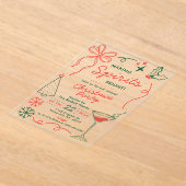 Making Spirits Bright | Festliche Weihnachtsfeier Acryleinladungen (Ablage )