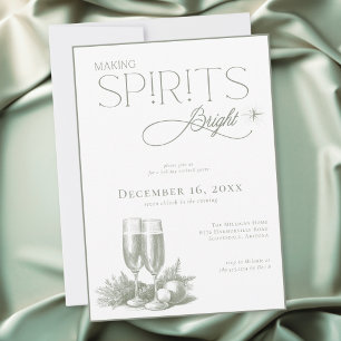 Making Spirits Bright Holiday Cocktail Party Einladung
