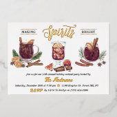 Making Spirits Bright | Holiday Cocktail Party Folieneinladung (Vorderseite)