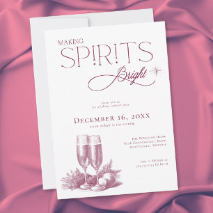 Making Spirits Bright Holiday Cocktailparty Einladung