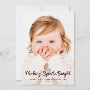 Making Spirits Bright Niedliche Weihnachtskarte mi Feiertagskarte