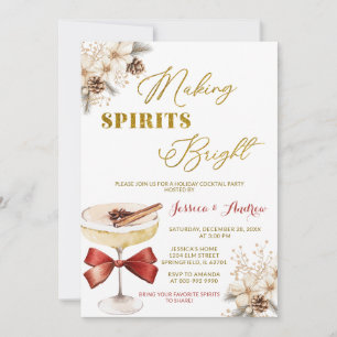 Making Spirits Bright Winter Florales Cocktailpart Einladung