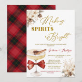 Making Spirits Bright Winter Florales Cocktailpart Einladung (Vorne/Hinten)