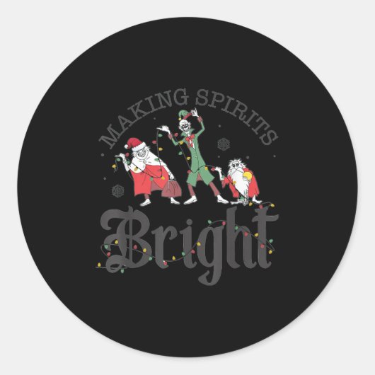 Making Srits Bright Christmas Haunted Ghosts  Runder Aufkleber (Vorderseite)
