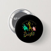 Making Srits Bright Christmas Retro Groovy Christm Button (Vorne & Hinten)