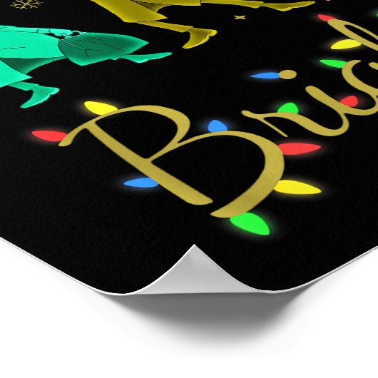 Making Srits Bright Christmas Retro Groovy Christm Poster (Ecke)