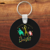 Making Srits Bright Christmas Retro Groovy Christm Schlüsselanhänger (Vorderseite)