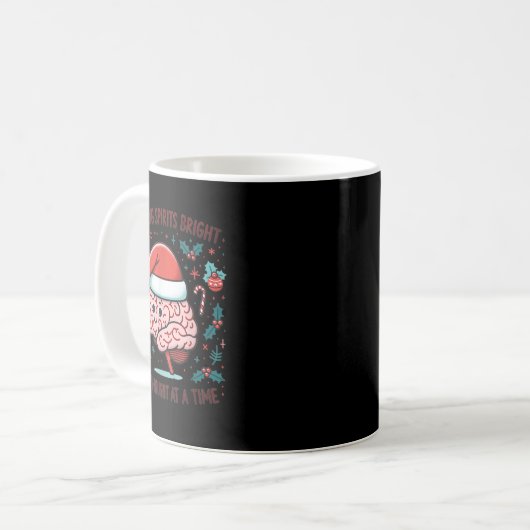 Making Srits Bright Funny Brain Christmas Mental H Kaffeetasse (Vorderseite Links)