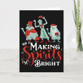 Making Srits Bright Funny Retro Ghost Christmas Co Karte (Vorderseite)