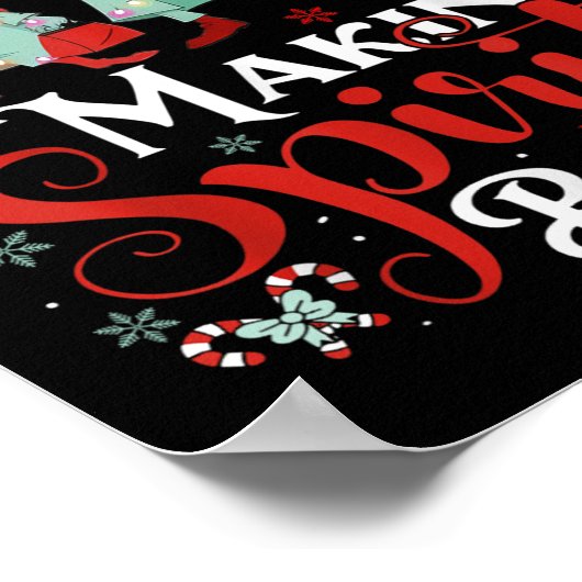 Making Srits Bright Funny Retro Ghost Christmas Co Poster (Ecke)