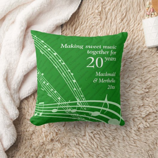 MAKING SWEET MUSIC | Modern | 20. EMERALD Wedding Kissen (Decke)