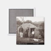 Making Tappa, a native tuth, c.1875 (sepia Foto) Magnet (Vorderseite/Rückseite)