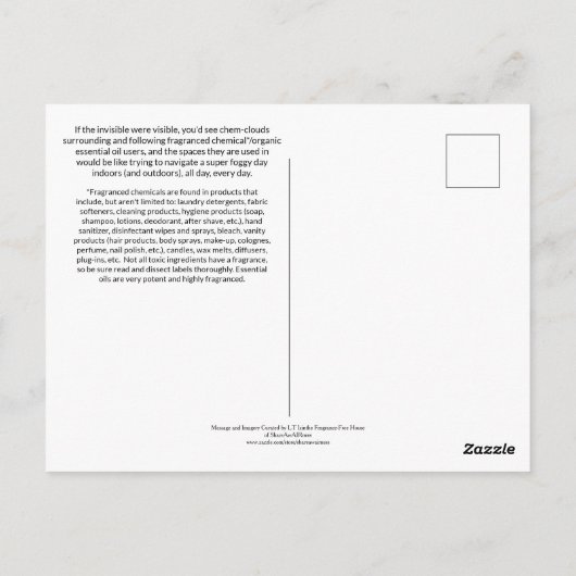 Making The Invisible Visible Postkarte (Rückseite)