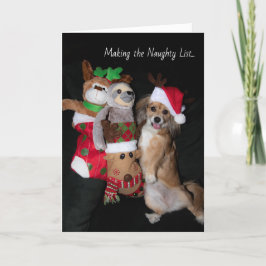 Making the Naughty List Holiday Card Feiertagskarte