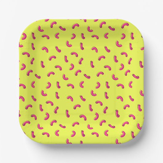 Makkaroni-Käse-Papierplatte Pappteller (Vorderseite)