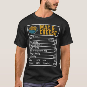 Makkaroni-und-Käse-Nährwertkennzeichnung T-Shirt