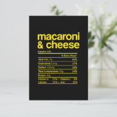 Makkaroni und Käse Nutrition Fakt Erntedank Einladung (Stehend Vorderseite)