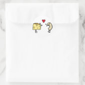 Makkaroni und Käse Runder Aufkleber (Tasche)