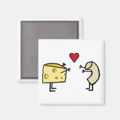 Makkaroni- und Käsemagnet Magnet (Vorderseite/Rückseite)