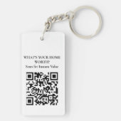 Makler-Foto-QR-Code-Geschäftskartenanhänger Schlüsselanhänger (Rückseite)