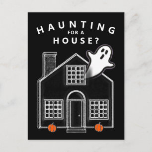 Makler-Immobilien-Oktober-Halloween-Postkarten Postkarte