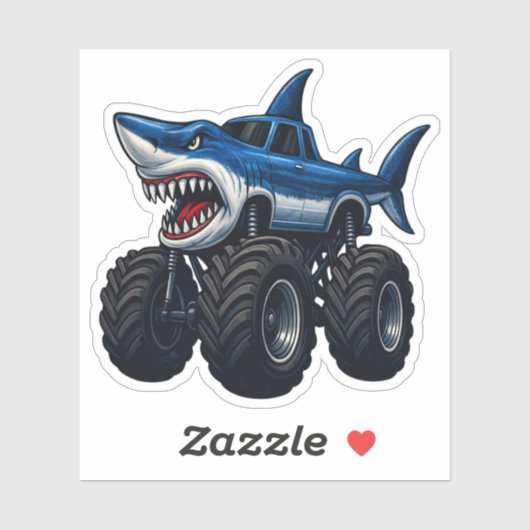 Mako-Hai Monstertruck Aufkleber (Blatt)