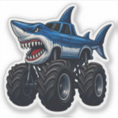 Mako-Hai Monstertruck Aufkleber (Vorderseite)