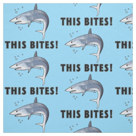 Mako-Haifisch: Dieses beißt! Stoff (Muster)