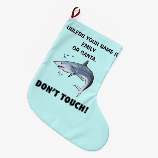 Mako-Haifisch: Nicht tun Großer Weihnachtsstrumpf (Vorderansicht (hängend))