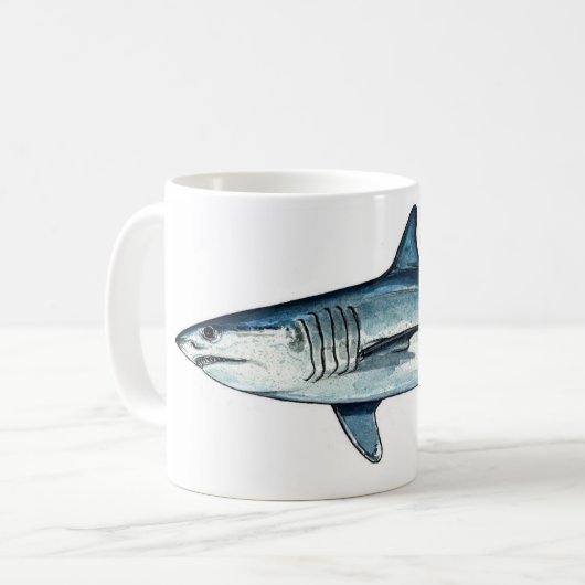 Mako-Haifisch-Tasse Kaffeetasse (Vorderseite Links)