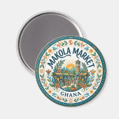 Makola-Markt Ghana Magnet (Vorderseite/Rückseite)