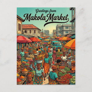 Makola-Markt Ghana Postkarte