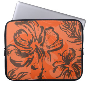 Makole Hibiskus Floral Hawaiian Neoprene Wetsuit Laptopschutzhülle