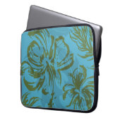 Makole Hibiskus Floral Hawaiian Neoprene Wetsuit Laptopschutzhülle (Vorderseite Links)