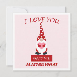 MAKOM1000- Gnom Süßer Valentinstag Humor Feiertagskarte
