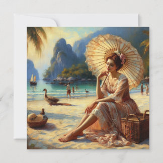 MAKOM1000 - VINTAGE LADY ART FEIERTAGSKARTE