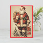 MAKOM1000- Vintage Santa Claus Postcard Feiertagskarte (Stehend Vorderseite)