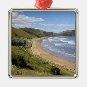 Makorori Beach in der Nähe von Gisborne, Eastland, Ornament Aus Metall