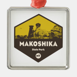 Makoshika Staat Park, Montana Ornament Aus Metall