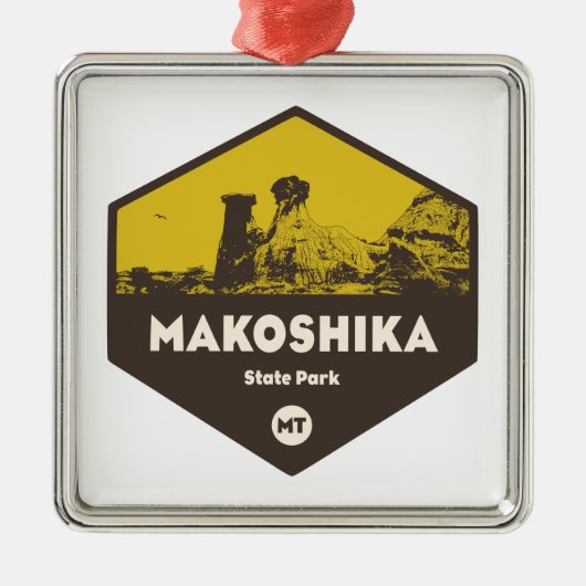 Makoshika Staat Park, Montana Ornament Aus Metall (Vorne)
