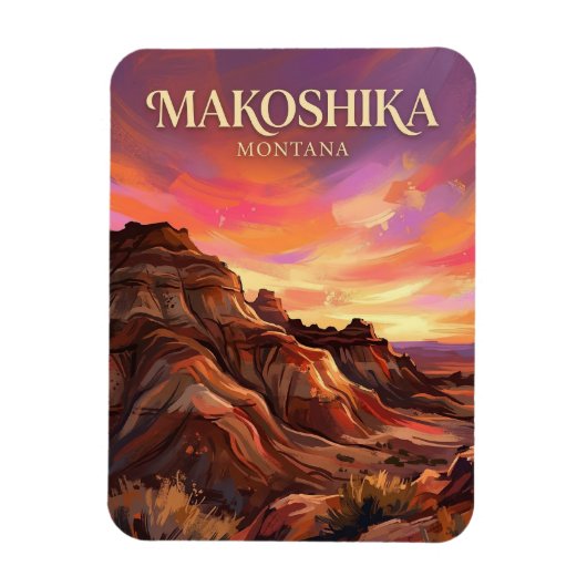 Makoshika State Park Montana Magnet (Vertikal)
