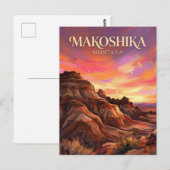 Makoshika State Park Montana Postkarte (Vorne/Hinten)