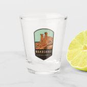 Makoshika State Park Schnapsglas (Vorderseite)