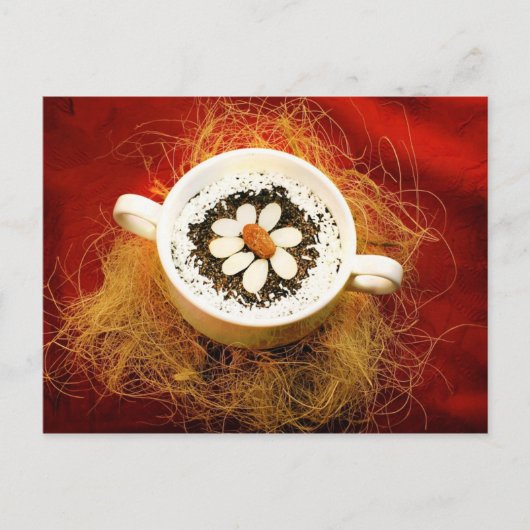 Makówki Dessert in Doppel-Handled-Tasse Postkarte (Vorderseite)