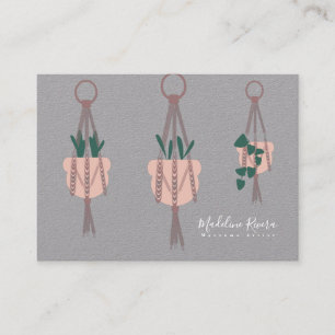 Makrame Artist Handmade Design Hanging Pflanze Gra Visitenkarte