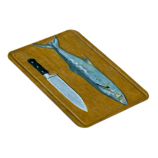 Makrele auf dem Schneidebrett Flexible Magnet (Rechte Seite)