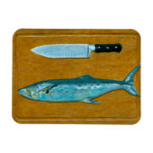 Makrele auf dem Schneidebrett Flexible Magnet (Horizontal)