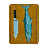 Makrele auf dem Schneidebrett Flexible Magnet (Vertikal)